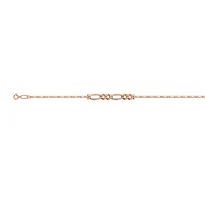 Цепочка, плетение "Фигаро" из красного золота 585 пробы