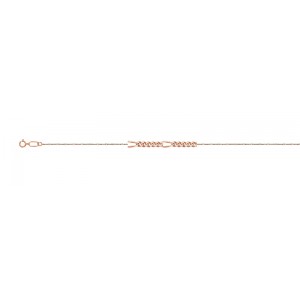 Цепочка, плетение "Фигаро" из красного золота 585 пробы