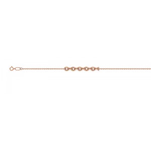 Браслет, плетение "Якорное" из красного золота 585 пробы
