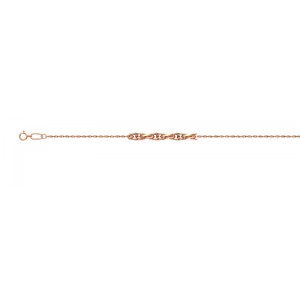 Браслет, плетение "Якорное" из красного золота 585 пробы
