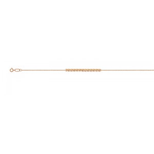 Цепочка, плетение "Серпантин" из красного золота 585 пробы
