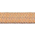 Браслет, плетение "Панцирное ленточное" из красного золота 585 пробы