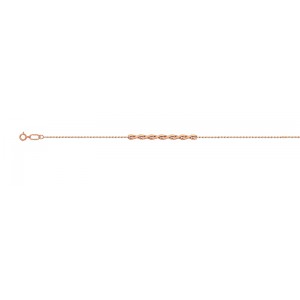 Цепочка, плетение "Панцирь вытянутый" из красного золота 585 пробы